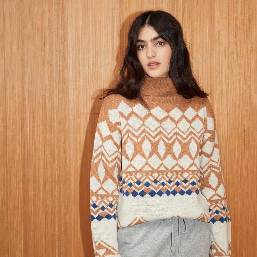 Fairisle Patterned Roll Neck Sweater